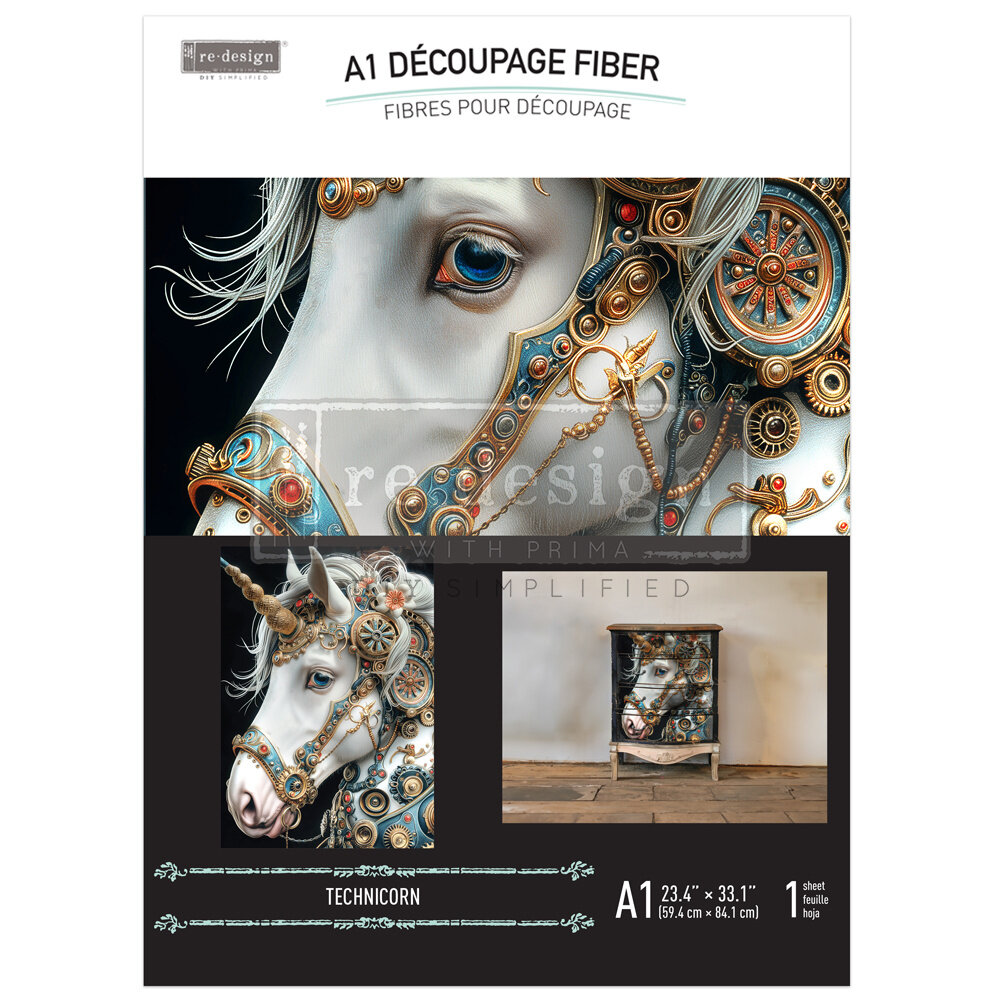 Re-Design with Prima Technicorn A1 Decoupage Fiber (1pcs) (673239) Re-Design with Prima Technicorn A1 Decoupage Fiber (1pcs) (673239)