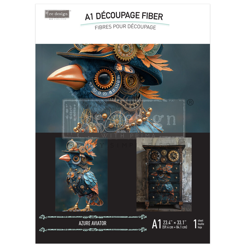 Re-Design with Prima Azure Aviator A1 Decoupage Fiber (1pcs) (673208) Re-Design with Prima Azure Aviator A1 Decoupage Fiber (1pcs) (673208)