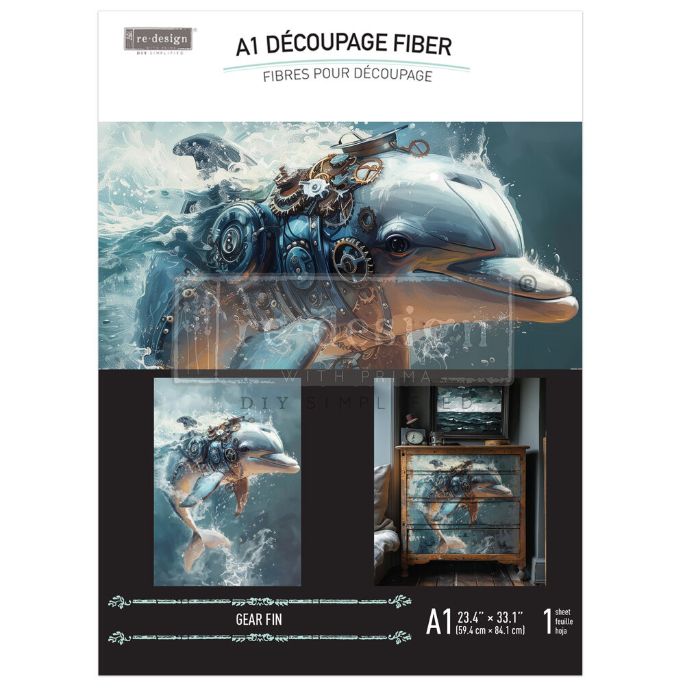 Re-Design with Prima Gearfin A1 Decoupage Fiber (1pcs) (673154) Re-Design with Prima Gearfin A1 Decoupage Fiber (1pcs) (673154)