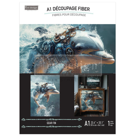 Re-Design with Prima Gearfin A1 Decoupage Fiber (1pcs) (673154) Re-Design with Prima Gearfin A1 Decoupage Fiber (1pcs) (673154)