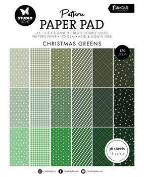 Studio Light Christmas Greens A5 Essentials Pattern Paper Pad (SL-ES-PPP208) (BASIC)