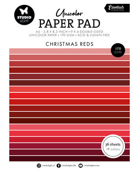 Studio Light Christmas Reds A5 Essentials Unicolor Paper Pad (SL-ES-UPP205) (BASIC)