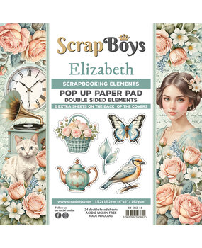 ScrapBoys Elizabeth 6x6 Inch Pop Up Paper Pad (SB-ELIZ-11)