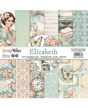 ScrapBoys Elizabeth 8x8 Inch Paper Pad (SB-ELIZ-10)