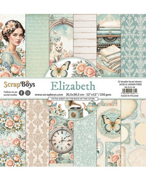 ScrapBoys Elizabeth 12x12 Inch Paper Pad (SB-ELIZ-08)