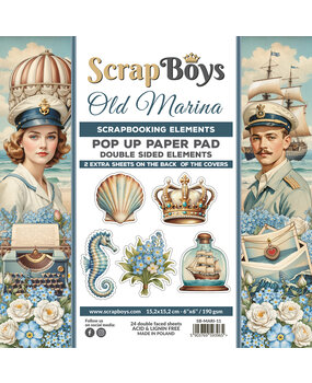 ScrapBoys Old Marina 6x6 Inch Pop Up Paper Pad (SB-MARI-11)