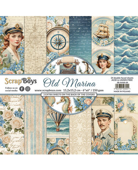 ScrapBoys Old Marina 6x6 Inch Paper Pad (SB-MARI-09)