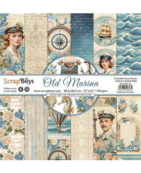 ScrapBoys Old Marina 12x12 Inch Paper Pad (SB-MARI-08)
