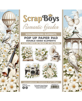 ScrapBoys Romantic Garden 6x6 Inch Pop Up Paper Pad (SB-ROGA-11)