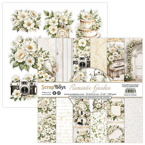 ScrapBoys Romantic Garden 6x6 Inch Paper Pad (SB-ROGA-09)