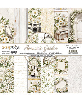 ScrapBoys Romantic Garden 12x12 Inch Paper Pad (SB-ROGA-08)