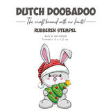 Dutch Doobadoo Rubber Stamp Konijn Kerstboom (497.004.018)