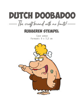 Dutch Doobadoo Rubber Stamp Cave Woman (497.004.016)