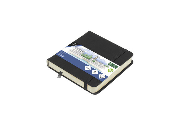 Kangaro Sketchbook 12x12cm PU Hardcover - Black (K-861200)