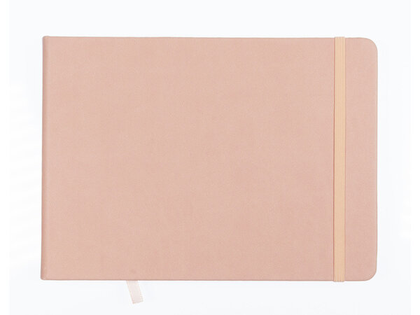Kangaro Sketchbook A5 Landscape PU Hardcover - Old Pink (K-861232) Kangaro Sketchbook A5 Landscape PU Hardcover - Old Pink (K-861232)