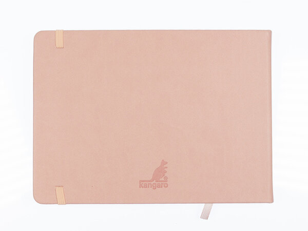 Kangaro Sketchbook A5 Landscape PU Hardcover - Old Pink (K-861232) Kangaro Sketchbook A5 Landscape PU Hardcover - Old Pink (K-861232)