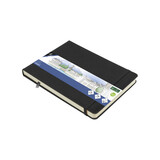 Kangaro Sketchbook A5 Landscape PU Hardcover - Black (K-861230)