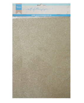 Marianne Design Soft Glitter Paper A4 Sheet Platinum (5pcs) (CA3144)