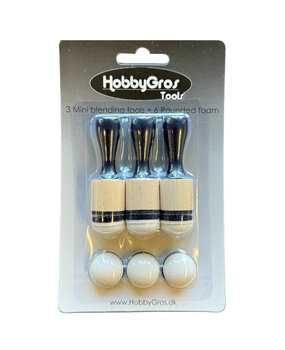 HobbyGros Storage Blending Tools Mini + Rounded Foam 20mm (3+6pcs) (HGT012)