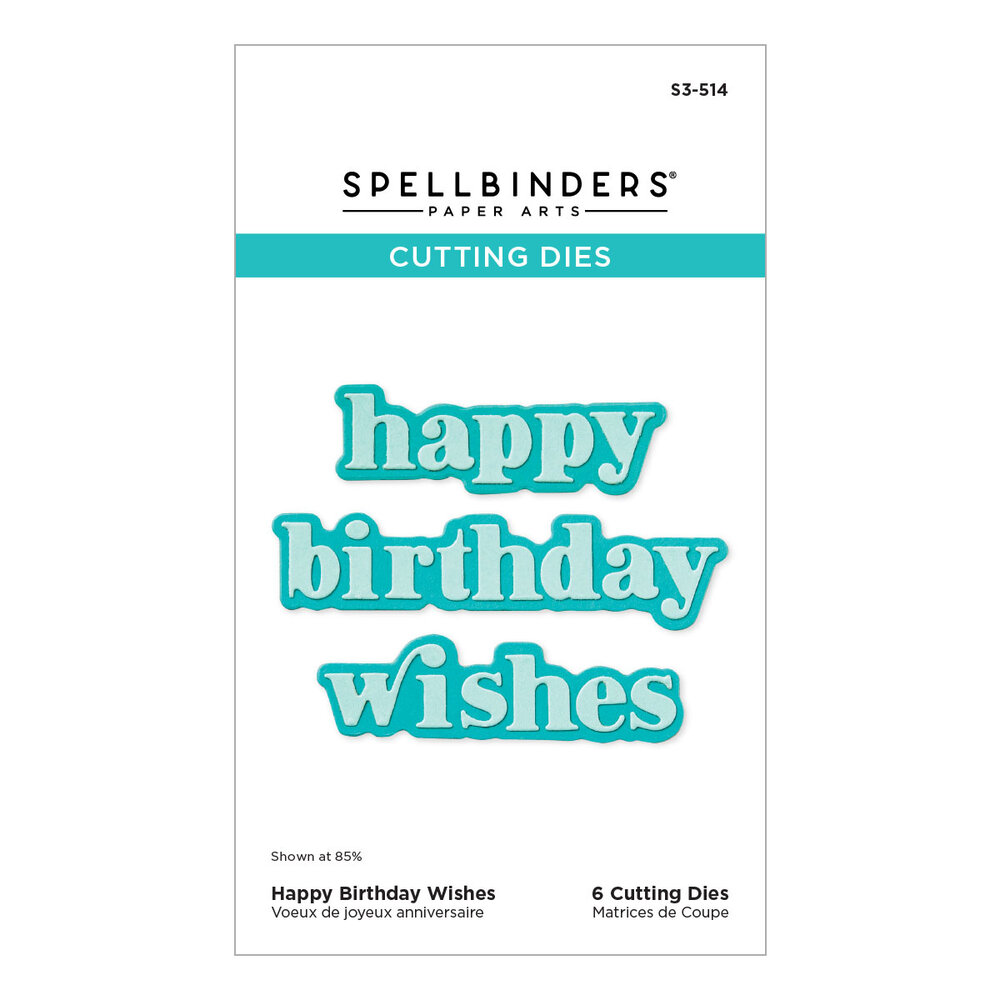Spellbinders Happy Birthday Wishes Etched Dies (S3-514) Spellbinders Happy Birthday Wishes Etched Dies (S3-514)
