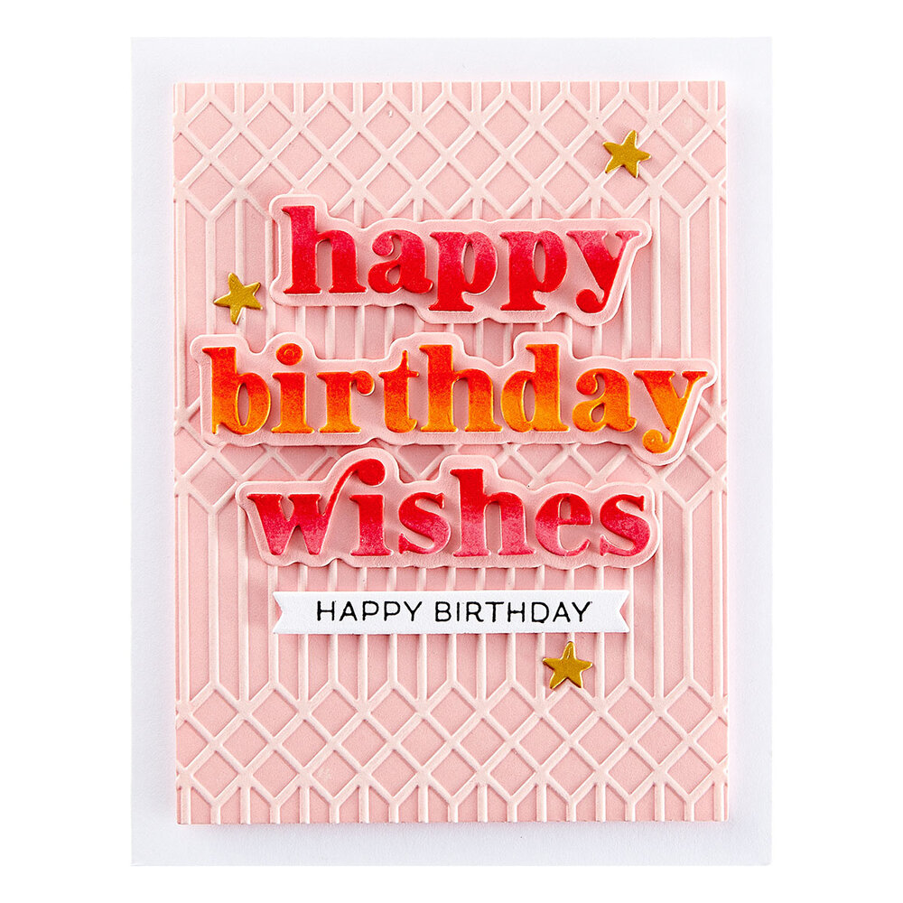 Spellbinders Happy Birthday Wishes Etched Dies (S3-514) Spellbinders Happy Birthday Wishes Etched Dies (S3-514)