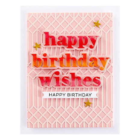 Spellbinders Happy Birthday Wishes Etched Dies (S3-514) Spellbinders Happy Birthday Wishes Etched Dies (S3-514)