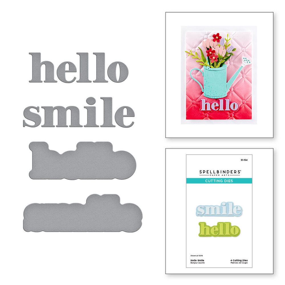 Spellbinders Hello Smile Etched Dies (S1-154) Spellbinders Hello Smile Etched Dies (S1-154)