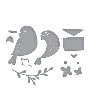Spellbinders Love Note Bird Etched Dies (S4-1352)