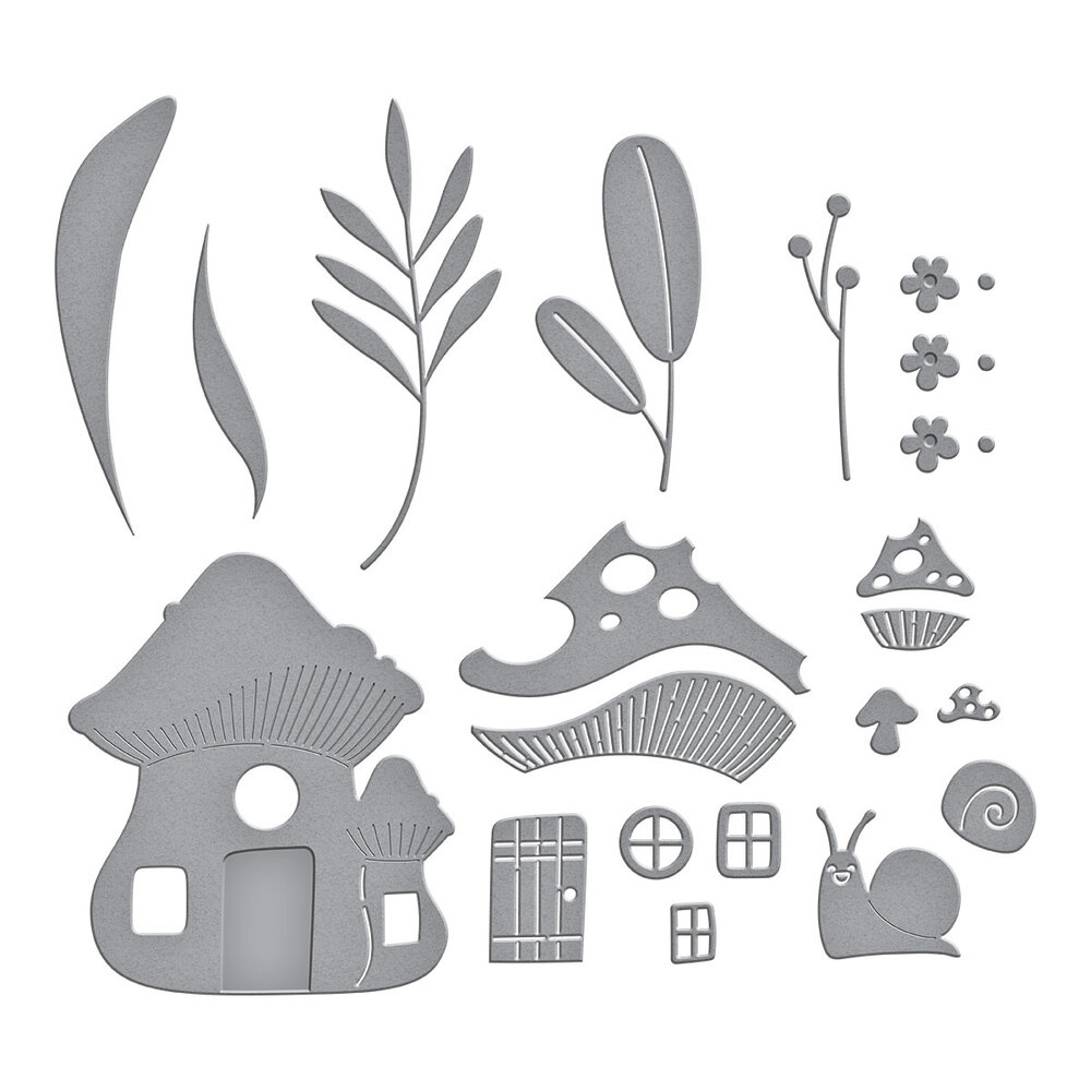 Spellbinders Mushroom Mansion Etched Dies (S5-639) Spellbinders Mushroom Mansion Etched Dies (S5-639)