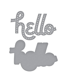 Spellbinders Stitched Hello Etched Dies (S2-408)