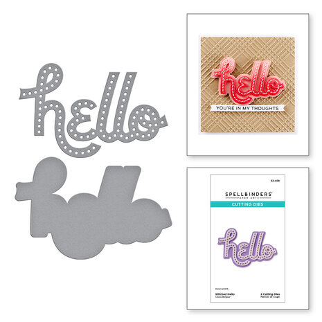 Spellbinders Stitched Hello Etched Dies (S2-408) Spellbinders Stitched Hello Etched Dies (S2-408)