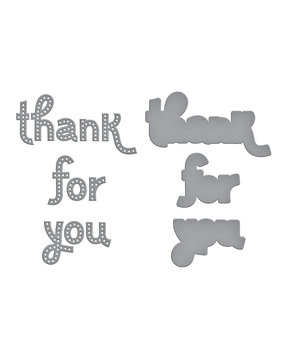 Spellbinders Stitched Thank You & For You Etched Dies (S4-1355)