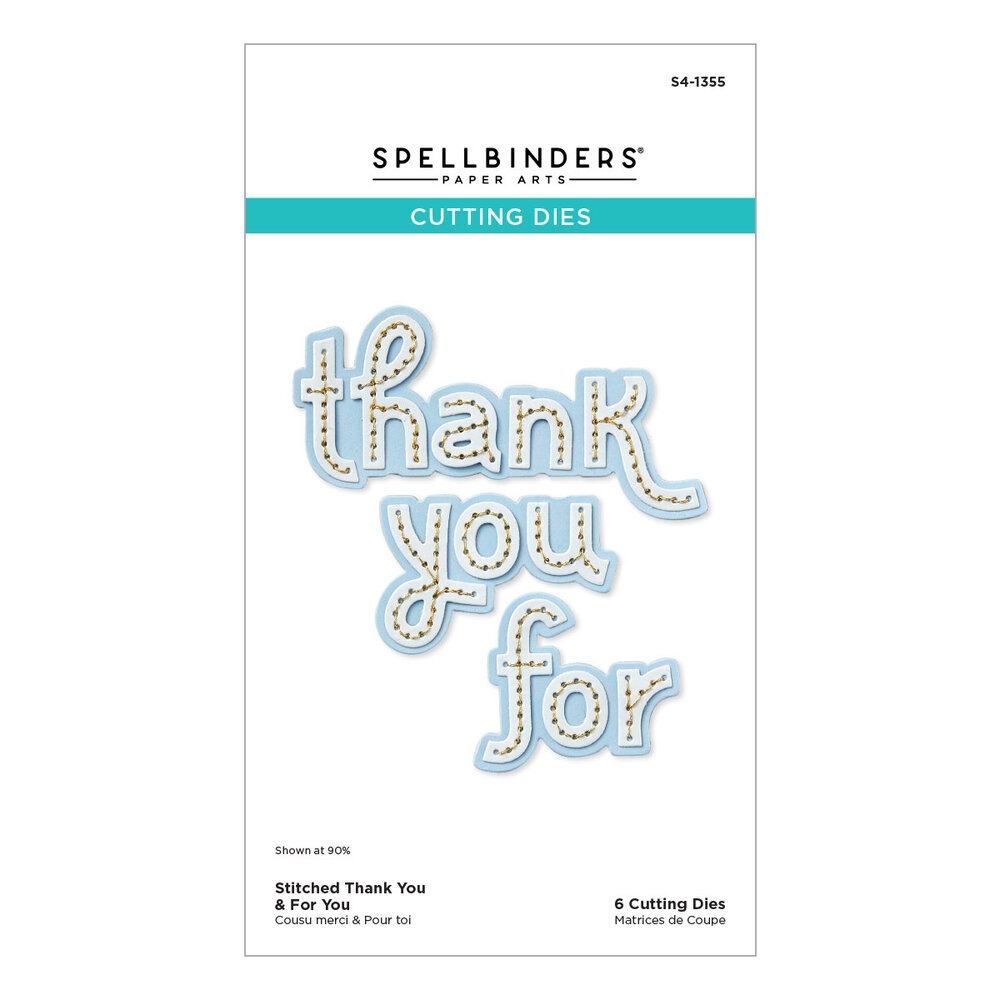 Spellbinders Stitched Thank You & For You Etched Dies (S4-1355) Spellbinders Stitched Thank You & For You Etched Dies (S4-1355)