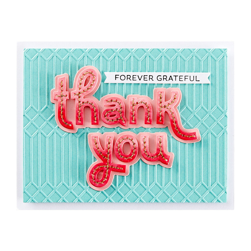 Spellbinders Stitched Thank You & For You Etched Dies (S4-1355) Spellbinders Stitched Thank You & For You Etched Dies (S4-1355)