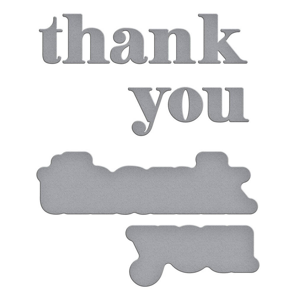 Spellbinders Thank You Etched Dies (S1-155) Spellbinders Thank You Etched Dies (S1-155)