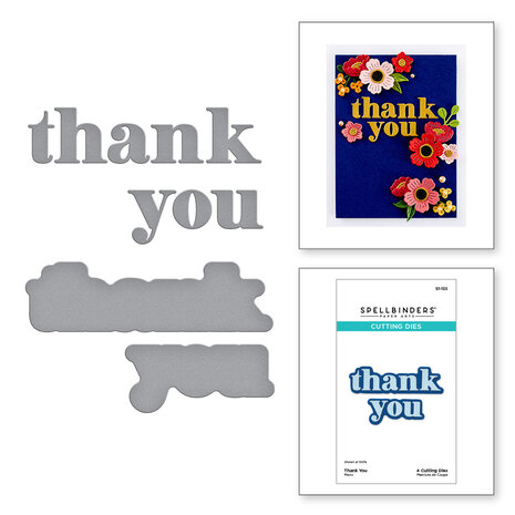 Spellbinders Thank You Etched Dies (S1-155) Spellbinders Thank You Etched Dies (S1-155)