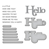 Spellbinders A Little Hello Sentiments Clear Stamp & Die Set (SDS-191)