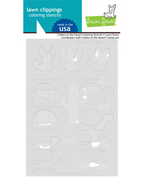Lawn Fawn Critters in the Desert Lawn Clippings Coloring Stencils (LF3543) (DISCONTINUED)