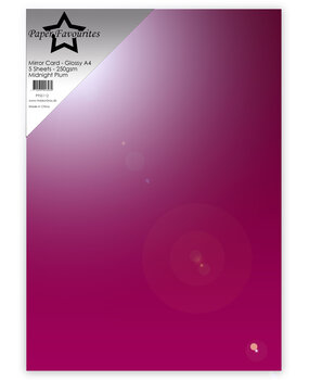 Paper Favourites Mirror Card Glossy A4  Midnight Plum 250gsm (5pcs) (PFSS112)
