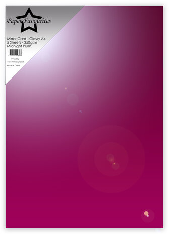Paper Favourites Midnight Plum A4 Mirror Card Glossy 250gsm (5pcs) (PFSS112)