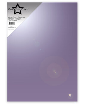 Paper Favourites Mirror Card Glossy A4  Light Purple 250gsm (5pcs) (PFSS111)