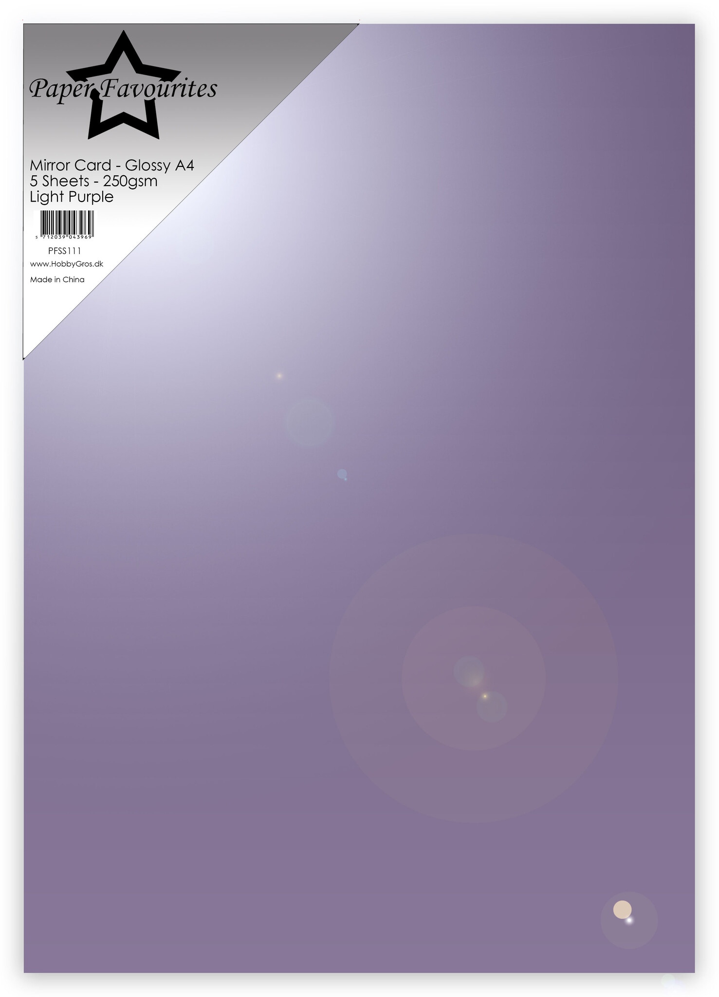 Light Purple A4 Mirror Card Glossy 250gsm (5pcs) (PFSS111) - Craftlines ...