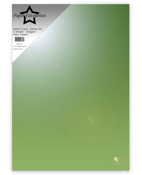 Paper Favourites Mirror Card Glossy A4  Holly Green 250gsm (5pcs) (PFSS107)