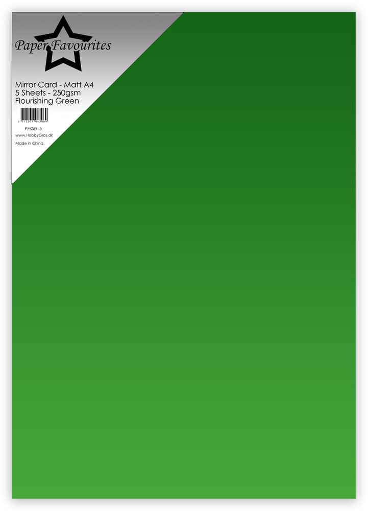 Paper Favourites Flourishing Green A4 Mirror Card Matte 250gsm (5pcs) (PFSS015)