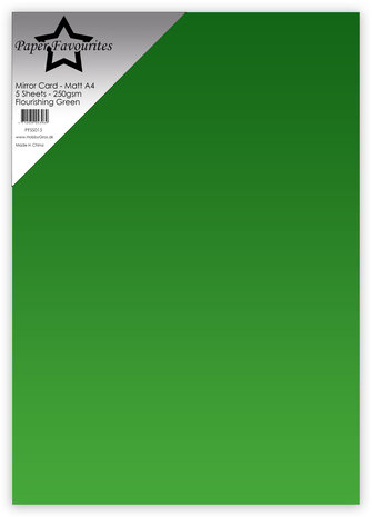 Paper Favourites Mirror Card Matte A4 Flourishing Green 250gsm (5pcs) (PFSS015)