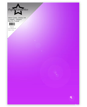 Paper Favourites Mirror Card Glossy A4  Electric Purple 250gsm (5pcs) (PFSS109)