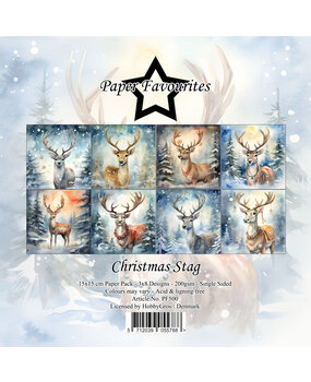 Paper Favourites Christmas Stag 6x6 Inch Paper Pack (PF500)