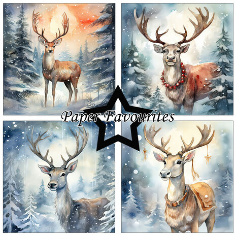 Paper Favourites Christmas Stag 6x6 Inch Paper Pack (PF500) Paper Favourites Christmas Stag 6x6 Inch Paper Pack (PF500)