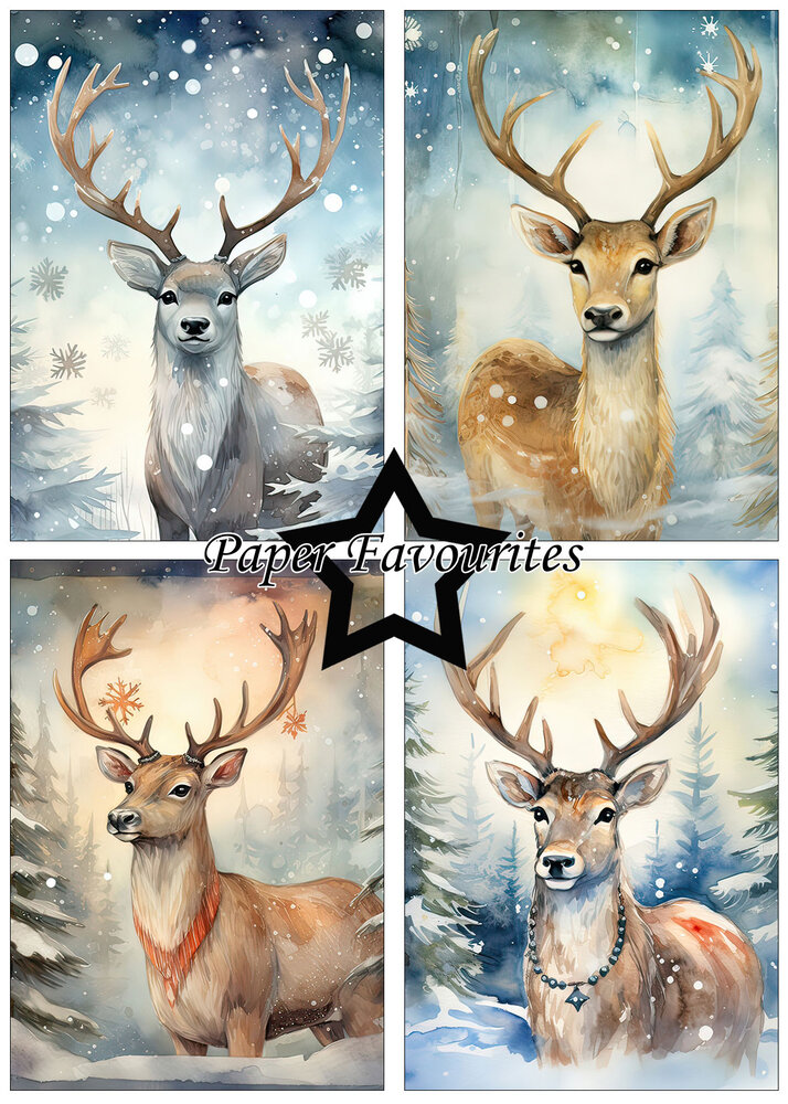 Paper Favourites Christmas Stag A5 Paper Pack (PFA141)