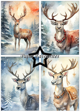 Paper Favourites Christmas Stag A5 Paper Pack (PFA141)